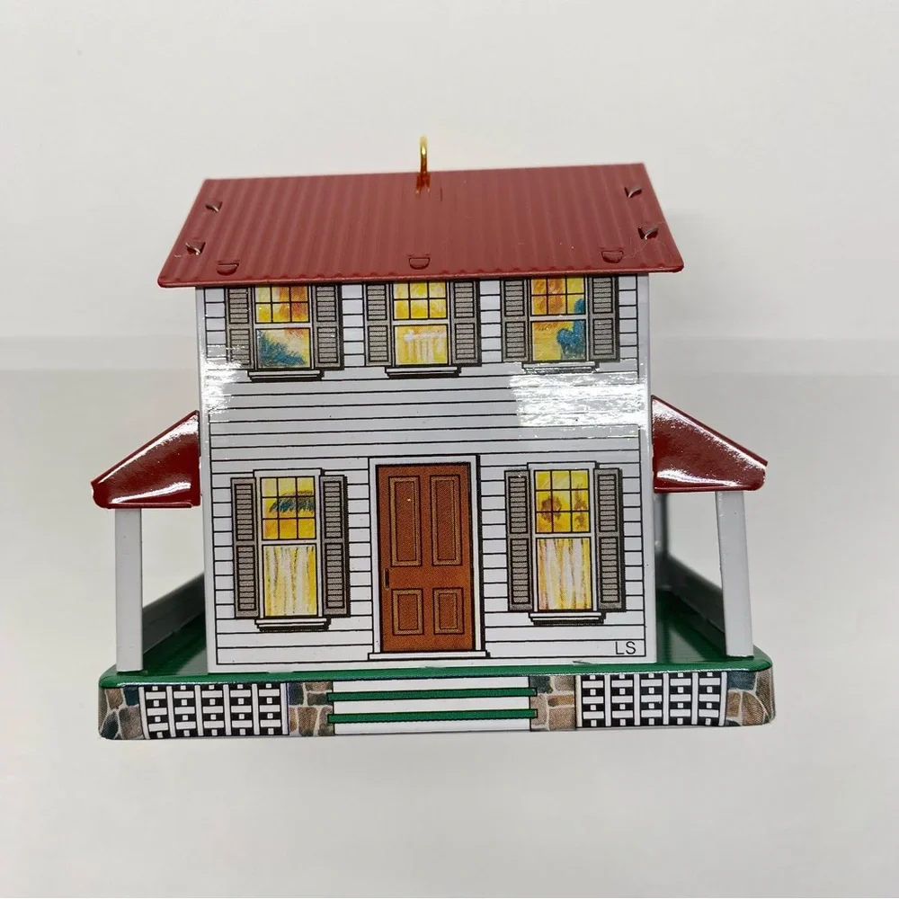 Hallmark Keepsake Ornaments Town & Country Series Farm House & Red Barn Set of 2